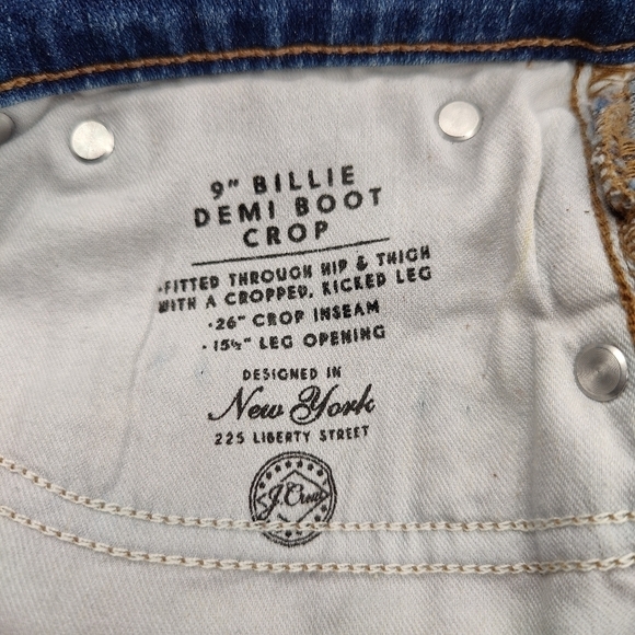 NWT J.Crew 9" Rise Billie Demi-Boot Crop Blue Jeans Size 29 Pants Style AQ790 - Picture 15 of 16